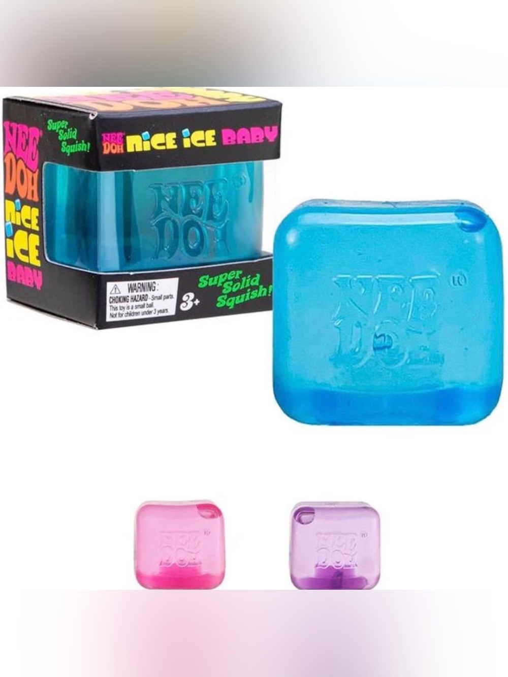 Schylling NeeDoh Nice Ice Blue Baby Super Solid Squish